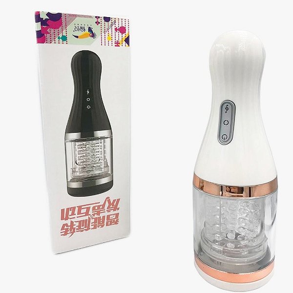 Máquina Masturbadora em Formato de Vagina com 7 Frequências de Rotação e Emite Som