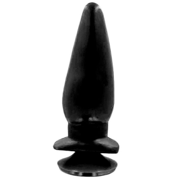 YOUVIBE - Plug Anal Em Formato Cônico Feito Em Silicone Macio Com Ventosa 21 X 6,4 Cm | Cor: Preto