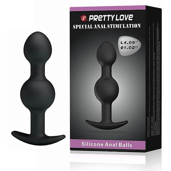Pretty Love Special Anal Stimulation - Plug Anal em Silicone Soft Touch com 2 Esferas Para Pompoar em Tamanhos Gradativo