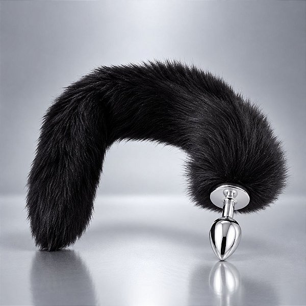 Plug Anal Lust Of Love em Aço Inoxidável com Rabo de Raposa – 40cm de Cauda e Estímulo Térmico