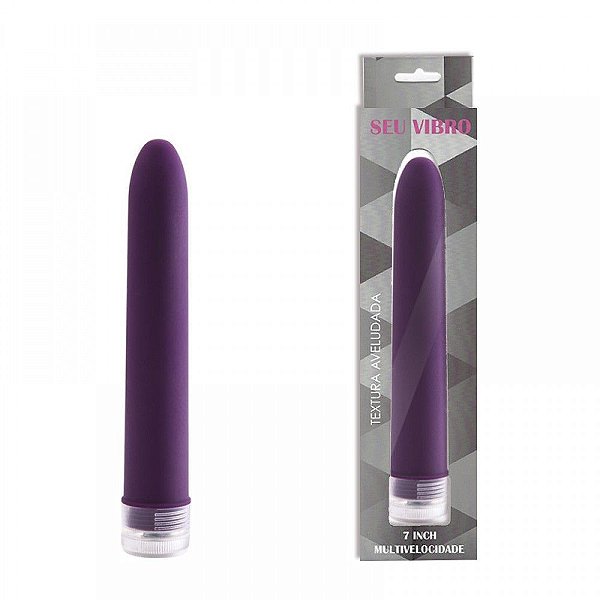 YouVibe  - Vibrador Personal com Textura Aveludada e Vibração Multivelocidade - 17,5 x 2,8 cm | Cor: Roxo