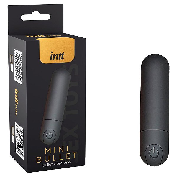 Mini Cápsula Vibratória Aveludada Recarregável 10 Modos de Vibração Preto - Intt