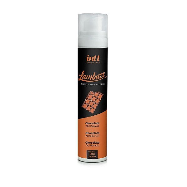 Gel Excitante Beijável Lubrificante e Esquenta Sabor Chocolate Lambuze 50 g - Intt Cosméticos