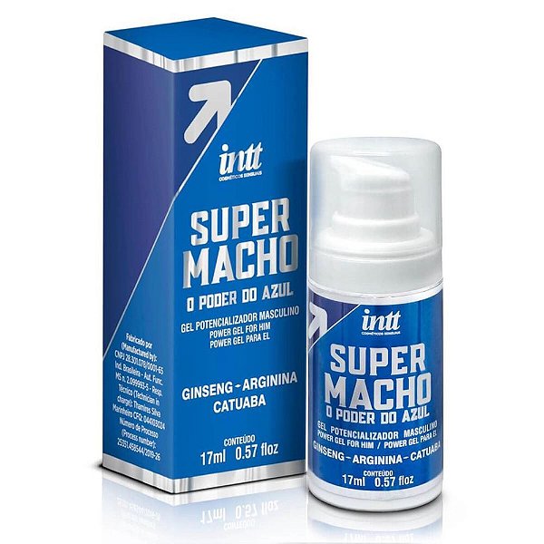 Gel Potencializador Masculino com o Poder do Azul 17ML - INTT SUPER MACHO