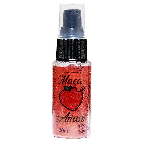 SEGRED LOVE MAÇÃ DO AMOR - Gel Para Massagem Corporal Com Glitter Comestível 30Ml