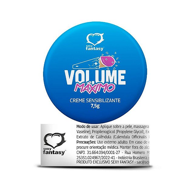 Pomada Creme Excitante Masculino Volume Máximo Sexy Fantasy