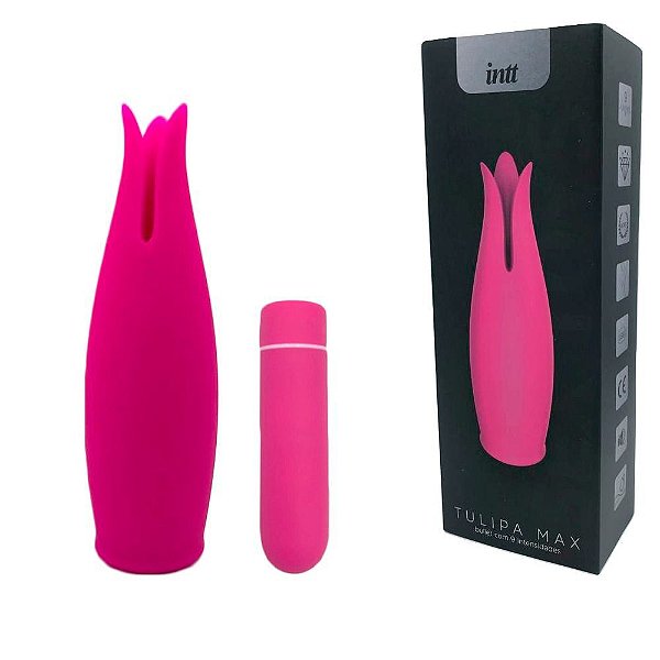 Bullet Massageador de Clítoris e Mamilos com Capa em Silicone, Recarregável e 9 Potentes modos de Vibrações - 12 X 3 CM