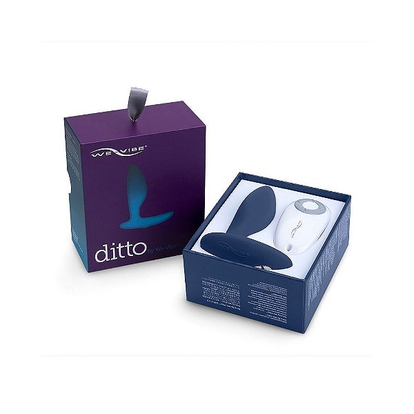 We-Vibe Ditto - Plug Anal com Estimulador de Períneo em Silicone, 10 Modos de Vibração e Aplicativo 8,5 x 2,5 cm | Azul