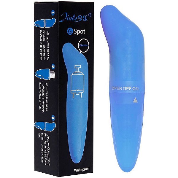 Youvibe - Mini Vibrador com Ponta Estimulador o Ponto G Liso Única Vibração | Cor: Azul