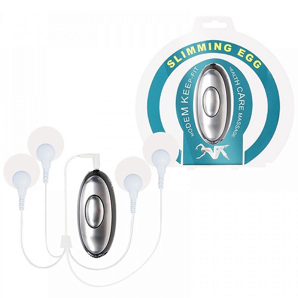 Kit com 4 Lâminas Adesivas Eletro Choque com Controle Remoto - Slimming Egg