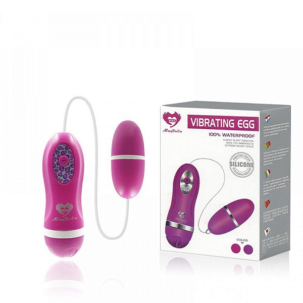 MBQ Vibrating Egg - Cápsula Vibratória com Controle Remoto de Fio e Vibração Única - 6 x 2,5 cm | Cor: Rosa