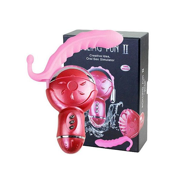 Rolling Fun ll - Simulador de Sexo Oral Feminino com 12 Línguas Rotativas com 30 Modos de Vibração - 12 x 7 cm