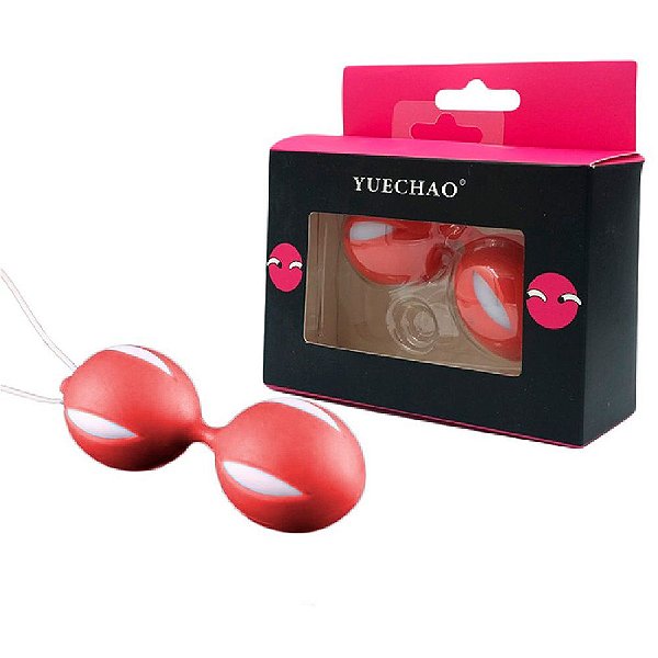 Pesos para Pompoarismo com Peso que Vibra sem Bateria em Silicone - Cor: Vermelho | Youvibe