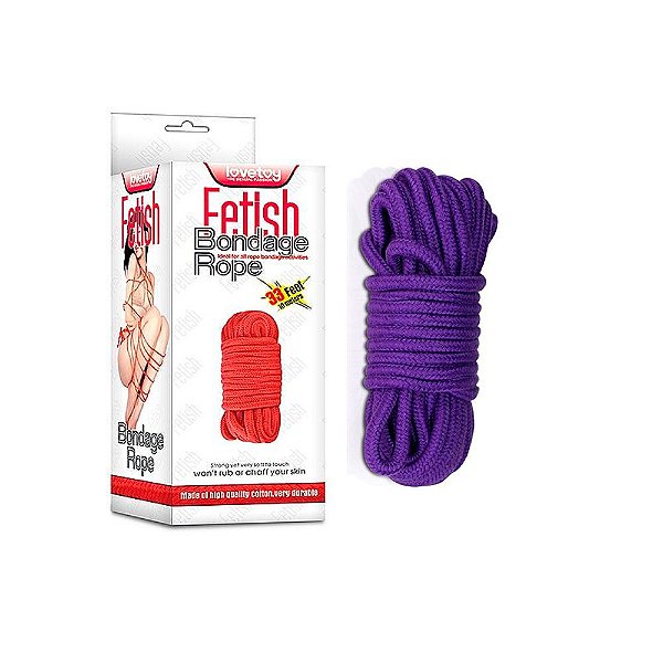 Lovetoy Fetish Bondage Rope - Corda em Algodão - 10 Metros | Cor: Roxo