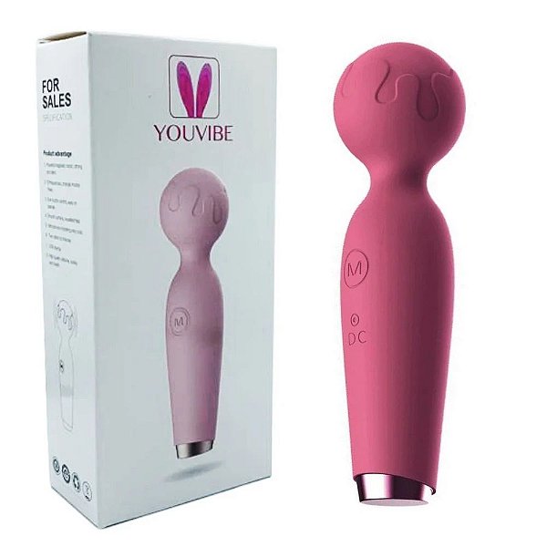 Mini Massageador Recarregável Com 10 Modos De Vibração Roxo - Youvibe Cream