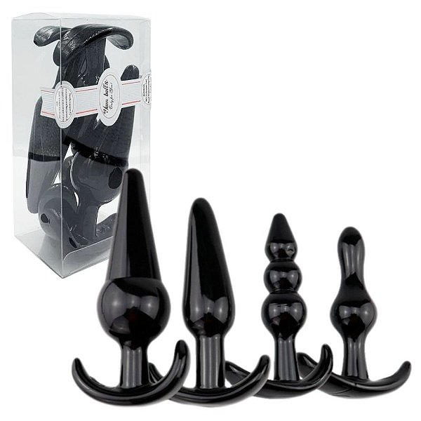 YAM BALLS - Kit Com 4 Plug Anais Feito Em Silicone Para Iniciantes