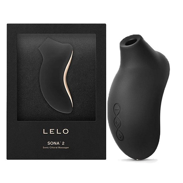 LELO SONA 2 - Estimulador Clitoriano Recarregável Que Utiliza Ondas Sonoras E Impulsos Para Estimulação | Cor: Preto