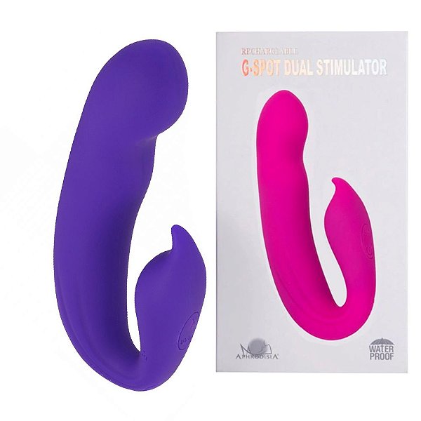 APHRODISIA G-SPOT DUAL STIMULATOR - Strapless 2 Motores, 10 Modos Vibração 5 Movimentos no Ponto G | Cor: Roxo