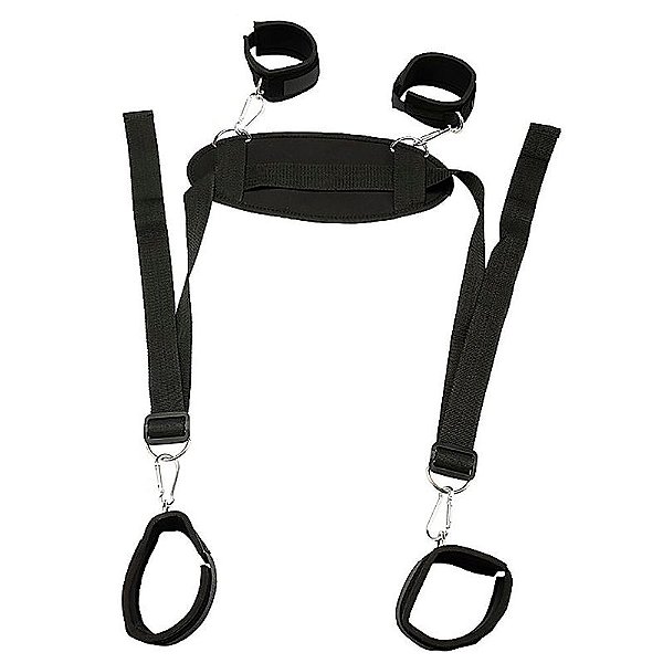 BONDAGE KITS - Separador de Perna com Algemas e Ganchos de Ferro