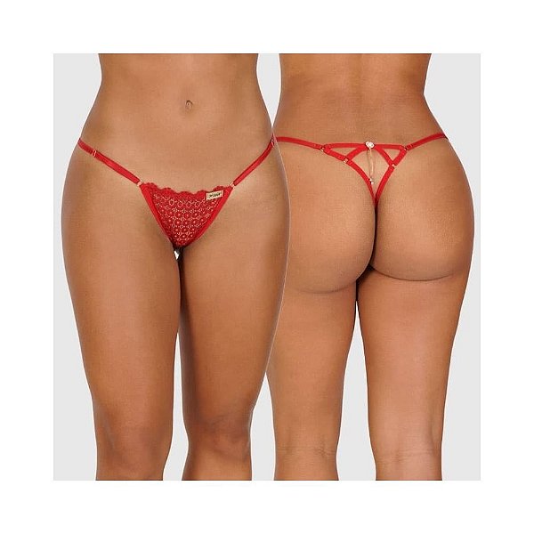 Calcinha Fio Dental de Luxo em Renda Principal - Lingerie Sensualle