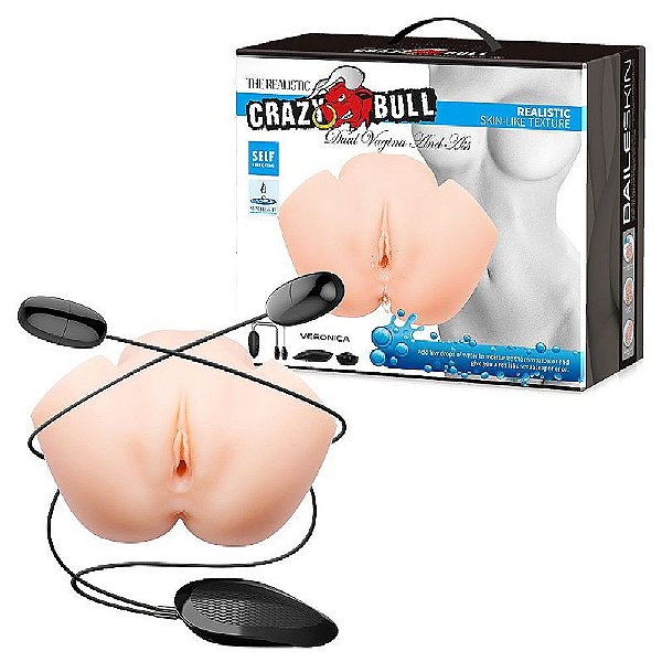 Baile Crazy Bull Veronica -  Masturbador Masculino Com Vagina E Ânus Penetráveis Com Vibração - 20 Cm