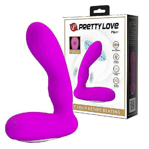 Vibrador Massageador Próstata 12 Vibrações Pretty Love Piper