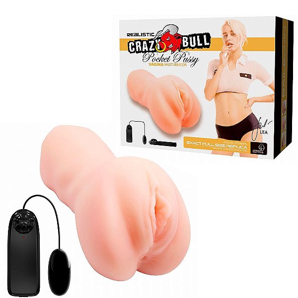 Baile Crazy Bull Pocket Pussy -  Masturbador Masculino Em Formato De Vagina Com Vibração - 16 X 6,8 Cm
