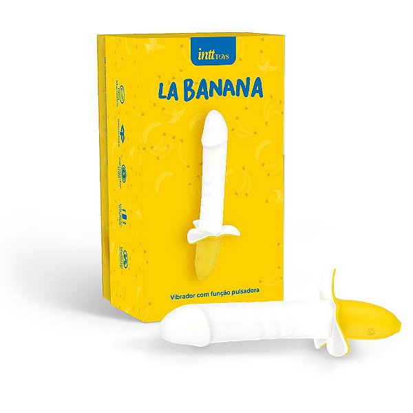 Intt La Banana - Vibrador Ponto G Com 8 Modos de Pulsação - 20 X 3,6 Cm