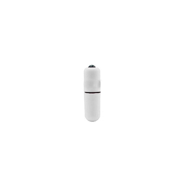 Mini Cápsula Vibratória Com Vibração Única - 4 X 1,5 CM | Cor: Branco