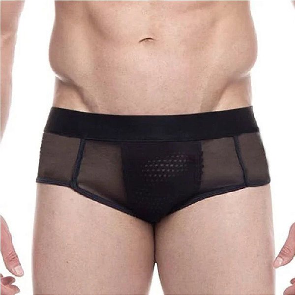 Cueca Sungão Em Tule Com Frente Em Arrastão - SD CLOTHING