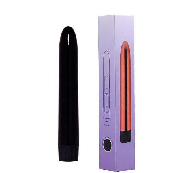 Vibrador Liso Metálico com Vibração Multivelocidade Preto - Youvibe