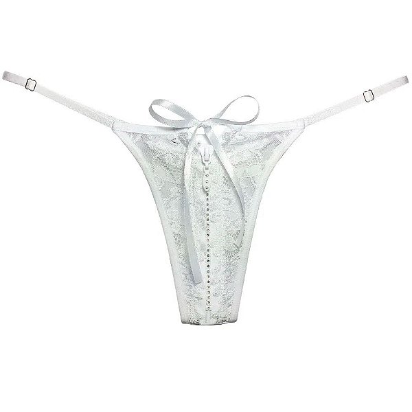 Calcinha Só Lamento Com Abertura Branco - Lingerie Sensualle