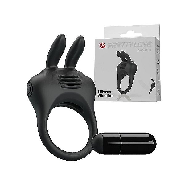 Anel Peniano Com Vibração Em Silicone - Pretty Love Davion