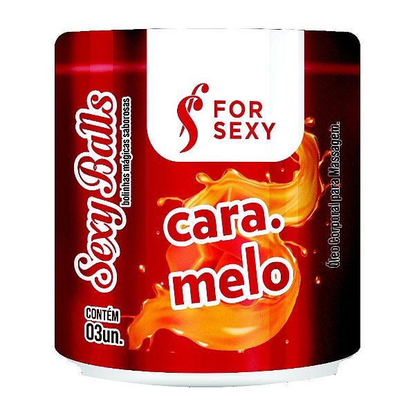 Bolinha Explosiva Beijável Com 3 Unidades Sexy Balls  Caramelo - FOR SEXY
