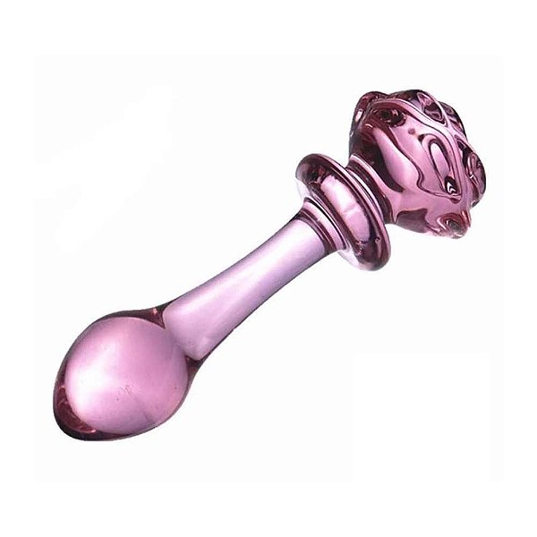 Plug Anal Flower Belle Ponta Arredondada Em Vidro - Me Ame Sex Toys