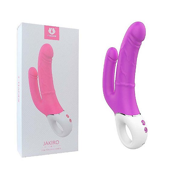 Vibrador Ponto G Com Plug Anal 9 Modos De Vibração Roxo - S-Hande Jakiro