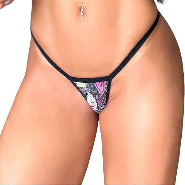 Calcinha Micro Fio Dental em Tule com Conforto - Descansada