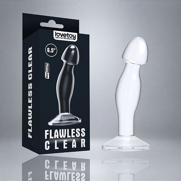 Plug Anal com Ventosa - Lovetoy Flawless Clear Prostate 6.5"