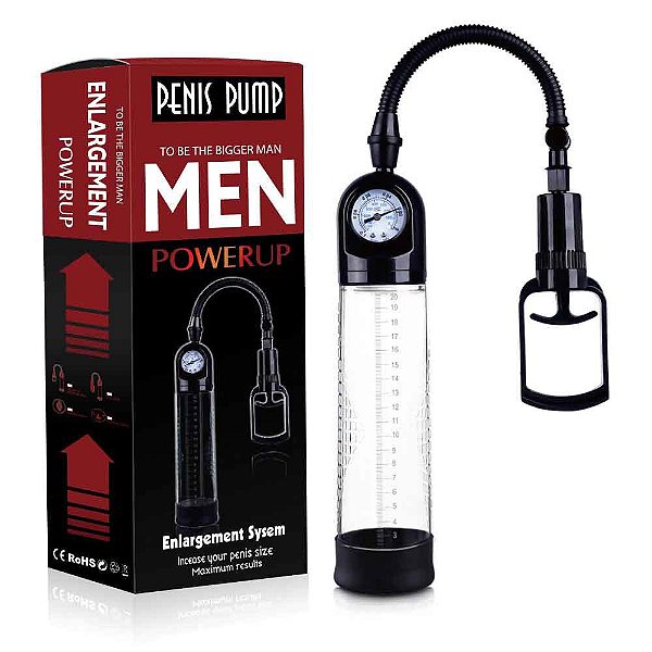 Bomba Peniana Manual com Medidor de Pressão - Penis Pump
