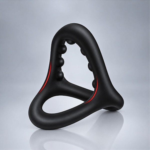 Anel Peniano Triplo em Silicone com Textura Ondulada - Sexy Import