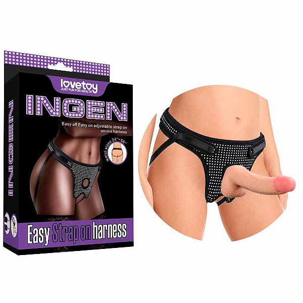 Cinta Peniana Easy Strap On Preto: Ajustável - Lovetoy