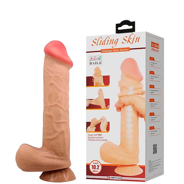 Pênis Realístico 26 cm com Dupla Densidade e Ventosa - Baile