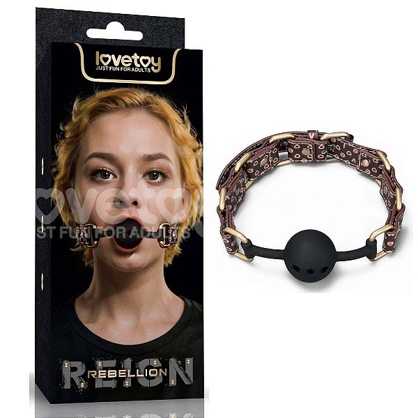 Mordaça de Bola Ajustável - Rebellion Reign Lovetoy