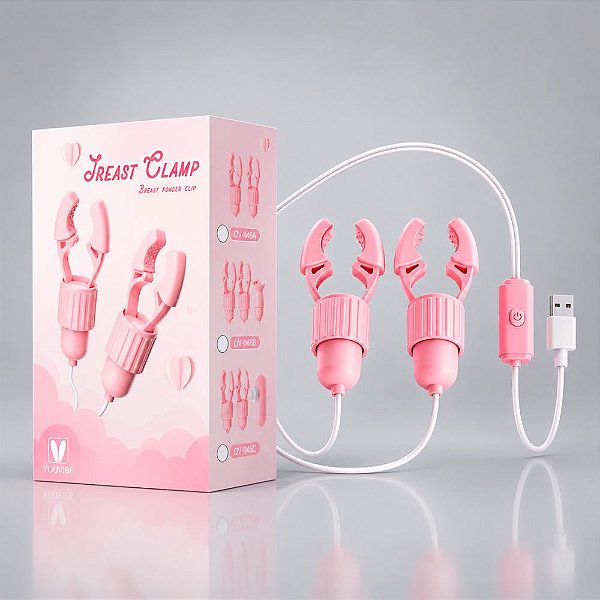 Prendedores de Mamilos LILO com Cápsula Vibratória USB – 12 Modos de Prazer e Pressão Ajustável