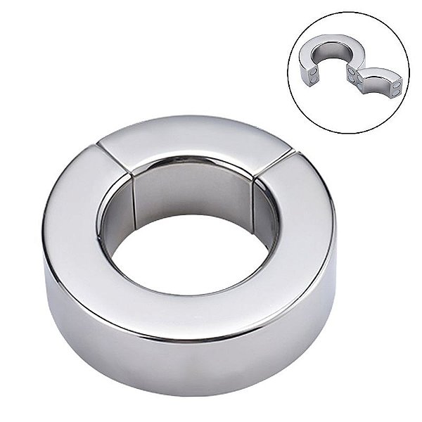 Anel Peniano de Aço com Fecho de Ímã - 3,5 X 2 cm