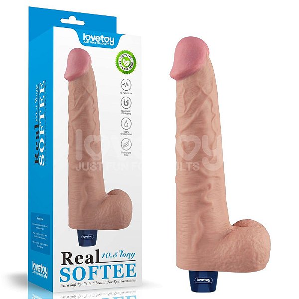 Pênis Realístico Recarregável com Vibração 27,2 cm - Lovetoy