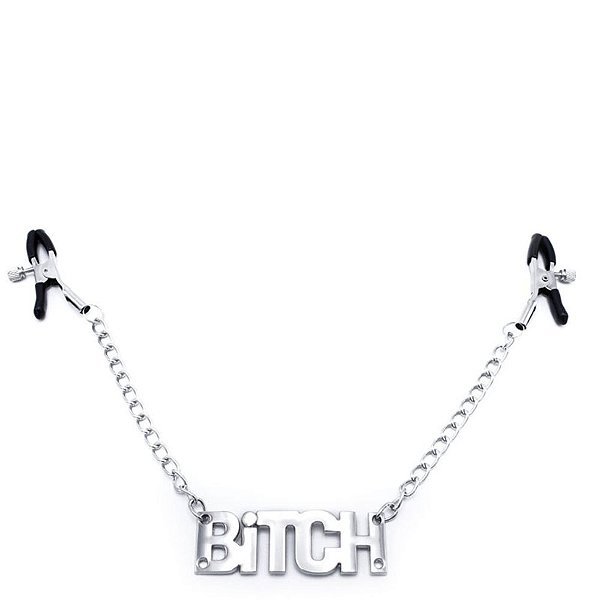 Grampo para Mamilos com Regulagem e Pingente Bitch