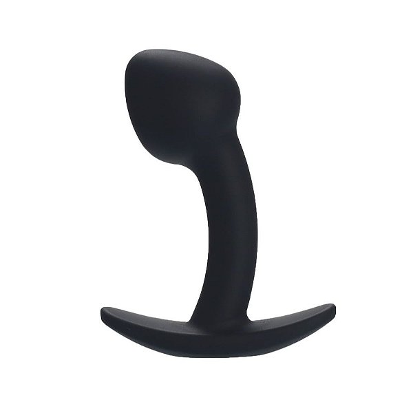 Plug Anal Curvado em Silicone Tamanho P - Conforto e Prazer