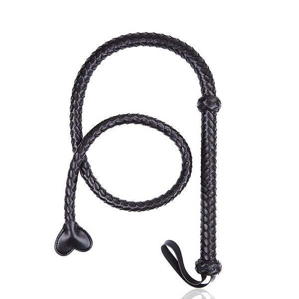 Chicote Longo Trançado com Detalhe de Coração: Controle e Sofisticação