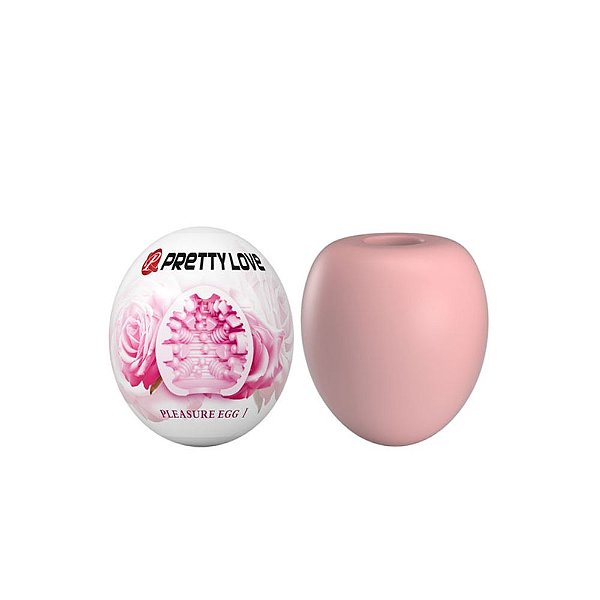 Masturbador Egg com Textura de Corações em Alto Relevo - Pretty Love